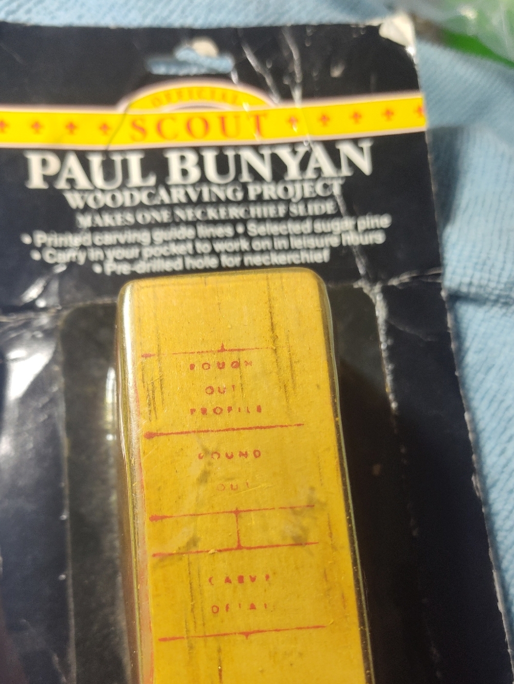 Scout Paul Bunyan Woodcarving Project Kit in Yellow and Black